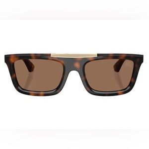 Burberry 54mm Rectangular Sunglasses Dark Havana